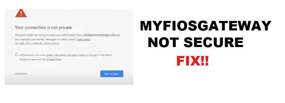 myfiosgateway not secure
